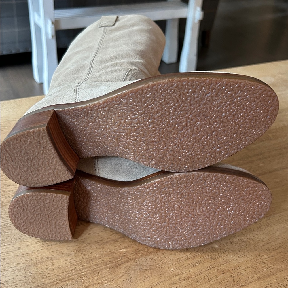 Frye Light Tan Suede Knee-High Boots - Picture 3 of 4